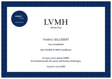 inside lvmh certificate review